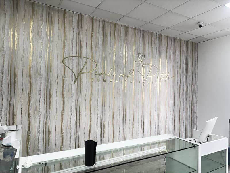 An iamge of the reception area for Pearls and Petals.